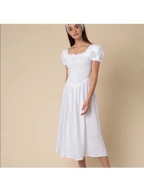 opera linen dress in white Buy Sleeper White Opera Dress in Linen For Women Online